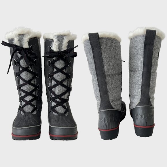 Sorel Grey Suede Trim Waterproof Snow Boots | Warm Insulated Winter- Size 7 - Picture 4 of 16